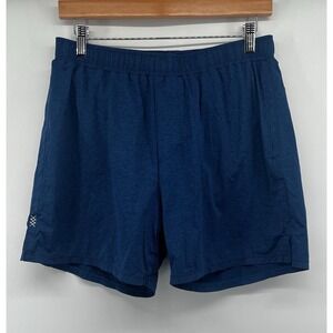 Rhone Blue Heathered Navy Mens Performance Drawstring Short Lined Sz Medium